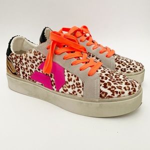 Dolce Vita Yvett platform calf hair neon sneakers